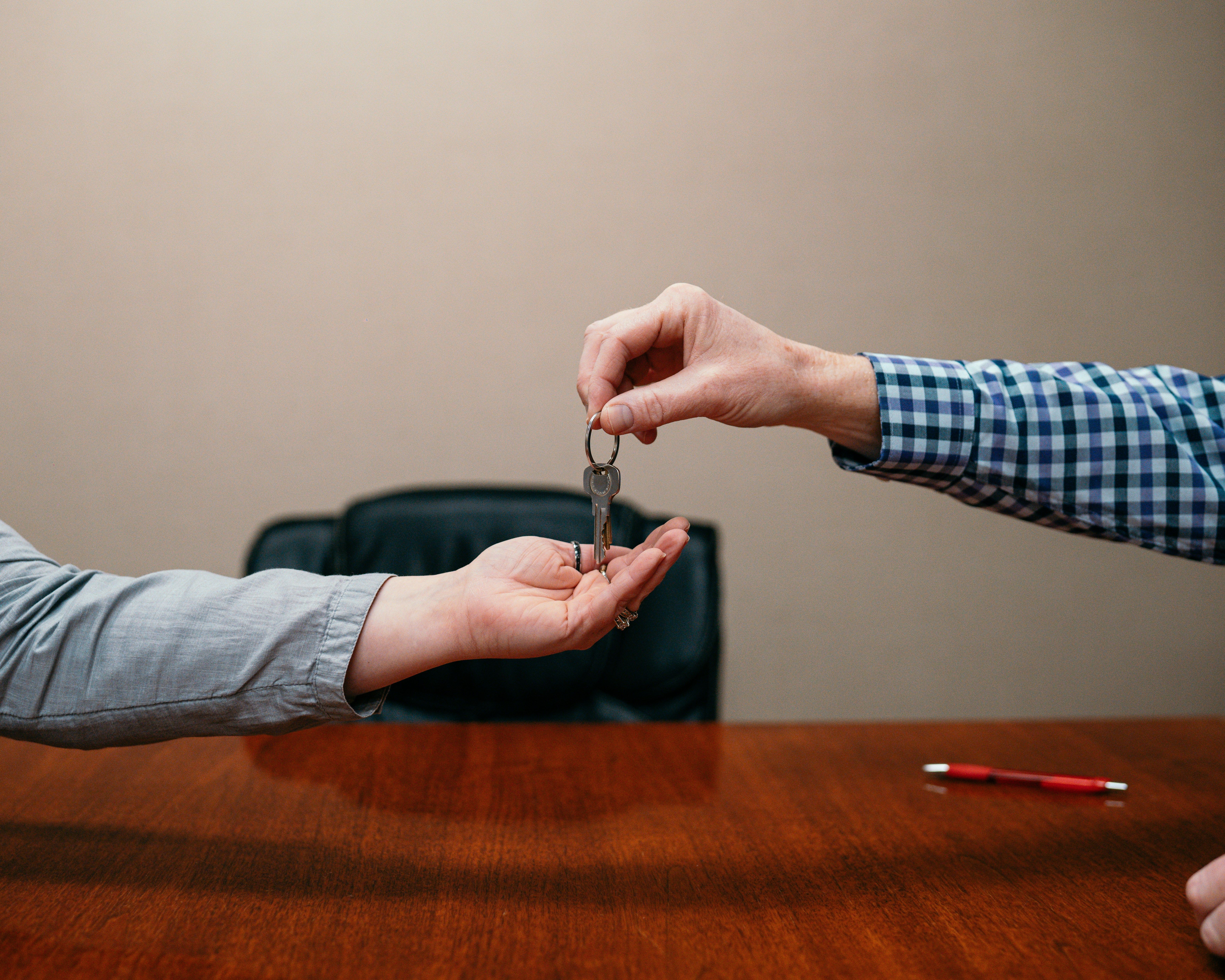 Handing keys over at closing